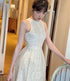 Lacey Embroider Sleeveless Maxi Dresses